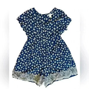 Vintage 90s The Limited Floral Knit Romper Size M